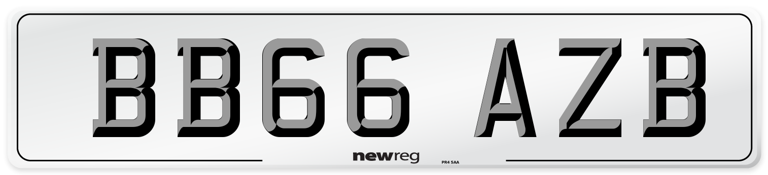 BB66 AZB Number Plate from New Reg